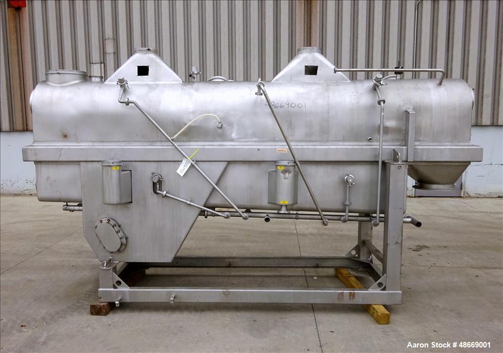 Used GEA Niro Atomizer Continuous Fluid Bed Dryer, Type FVS, Size 1.6, 316 Stai