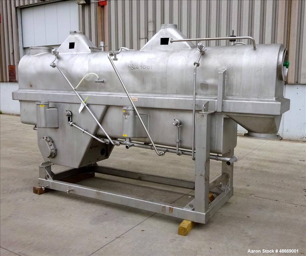 Used GEA Niro Atomizer Continuous Fluid Bed Dryer, Type FVS, Size 1.6, 316 Stai