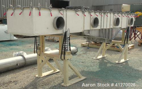 Used General Kinematics Para-Mount Vibratory Continuous Fluid Bed Dryer, Model FBD-F.30X17.625, 316 Stainless Steel. Approximate 30" wide x 211" long bottom perforated screen with approximate 1/16’’ ...