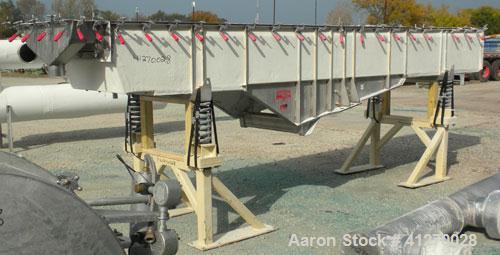 Used General Kinematics Para-Mount Vibratory Continuous Fluid Bed Dryer, Model FBD-F.30X17.625, 316 Stainless Steel. Approximate 30" wide x 211" long bottom perforated screen with approximate 1/16’’ ...