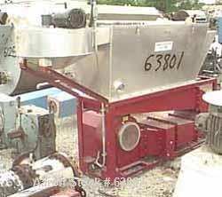USED: Harpring fluid bed dryer, type 8-674. Non-vibrating bed. Size 18" wide x 60" long with 31" high walls. Steam heated through a USA Coil & Air model 12x18, 1"/ 3/4" in/out. Approximate 5 to 7-1/2...