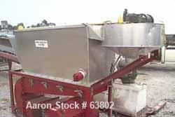 USED: Harpring fluid bed dryer, type 8-674. Non-vibrating bed. Size 18" wide x 60" long with 31" high walls. Steam heated through a USA Coil & Air model 12x18, 1"/ 3/4" in/out. Approximate 5 to 7-1/2...