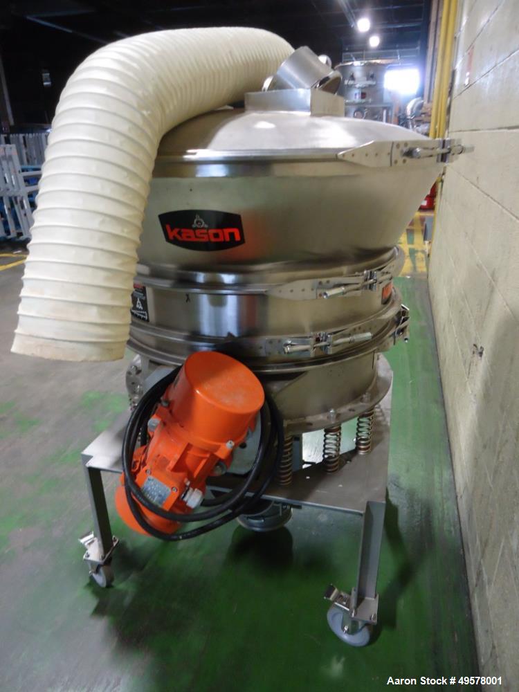 Used Kason Model K30/40-1FBD-SS Circular Fluid Bed Drying System.