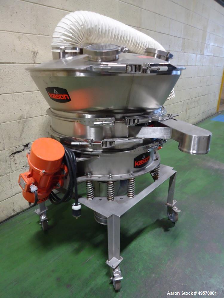 Used Kason Model K30/40-1FBD-SS Circular Fluid Bed Drying System.