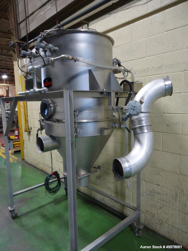 Used Kason Model K30/40-1FBD-SS Circular Fluid Bed Drying System.