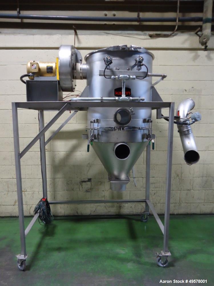 Used Kason Model K30/40-1FBD-SS Circular Fluid Bed Drying System.