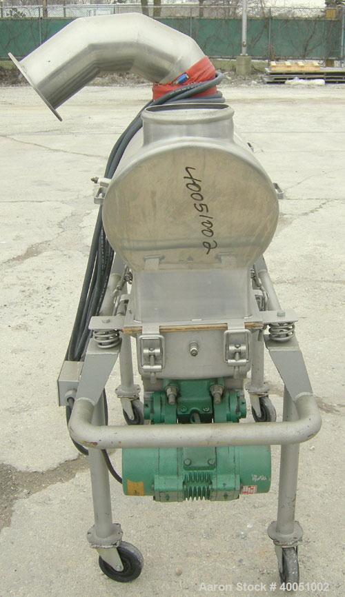Used: Niro Continuous vibratory Fluid Bed Dryer, model VB03,316 stainless steel. Bottom perforated plate 10" wide x 51" long. Bolt down top cover with port hole.3/60/460 volt, 1100 rpm vibratory moto...