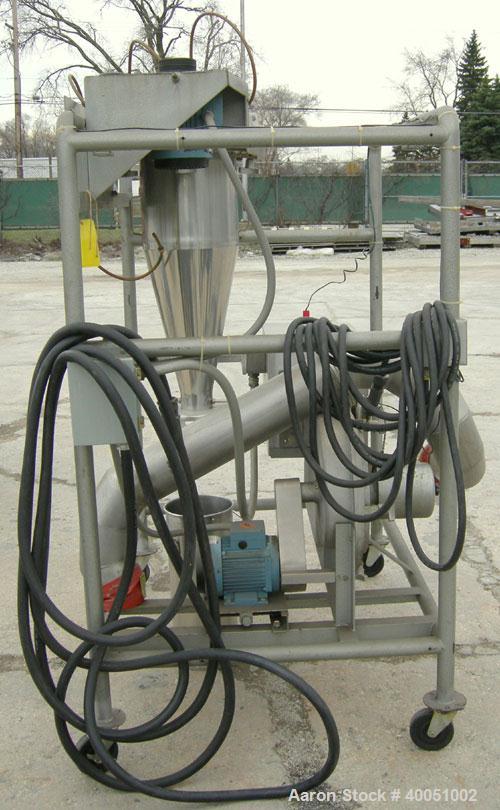 Used: Niro Continuous vibratory Fluid Bed Dryer, model VB03,316 stainless steel. Bottom perforated plate 10" wide x 51" long. Bolt down top cover with port hole.3/60/460 volt, 1100 rpm vibratory moto...