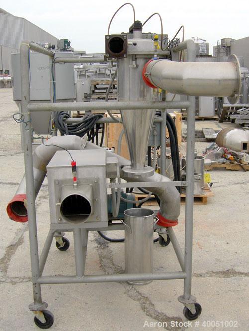 Used: Niro Continuous vibratory Fluid Bed Dryer, model VB03,316 stainless steel. Bottom perforated plate 10" wide x 51" long. Bolt down top cover with port hole.3/60/460 volt, 1100 rpm vibratory moto...