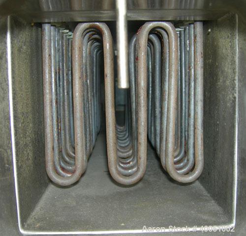 Used: Niro Continuous vibratory Fluid Bed Dryer, model VB03,316 stainless steel. Bottom perforated plate 10" wide x 51" long. Bolt down top cover with port hole.3/60/460 volt, 1100 rpm vibratory moto...