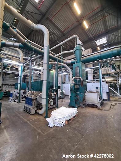 Used- Pallmann Agglomerator, Model IPA400/40. For LDPE HDPE LLDPE PP, etc. 250 kw (335hp) drive on agglomerator 18,5 kw (24....