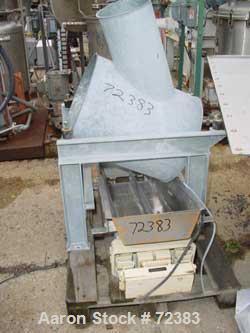 USED: Schugi continuous insulated fluid bed dryer. 16" wide x 10' long. Stainless steel-galvanized aluminum exterior. Includes top plenum, steam chest, some interconnecting pipe, 1 vibratory pan disc...