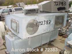 USED: Schugi continuous insulated fluid bed dryer. 16" wide x 10' long. Stainless steel-galvanized aluminum exterior. Includes top plenum, steam chest, some interconnecting pipe, 1 vibratory pan disc...