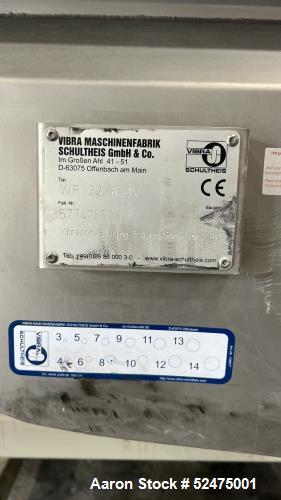 Used-Vibra Maschinefabrik Schultheis GmbH & CO Vibration Swirling Trough Conveyo