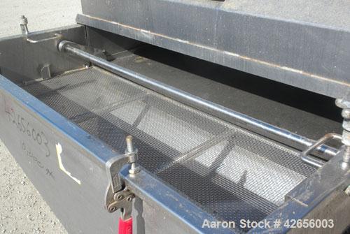 Used Witte Vibratory Continuous Fluid Bed Dryer, 304 Stainless Steel. Approximate 288" long x 46-1/2" wide screen section. Driven by a 7-1/2 HP, 3/60/230/460 Volt, 1750 RPM motor with (4) Witte size ...