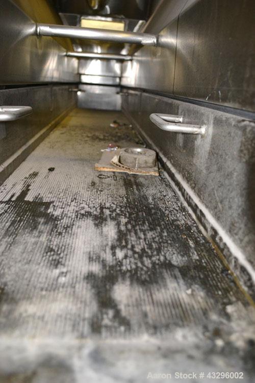 Used Witte Vibrating Fluid Bed Dryer/Cooler, 301 Stainless Steel. Approximate 11-1/2’’ wide x 72" long wide wedge wire screen section. (1) Clamp on top cover, (1) Witte size C-4 vibratory motor. Driv...