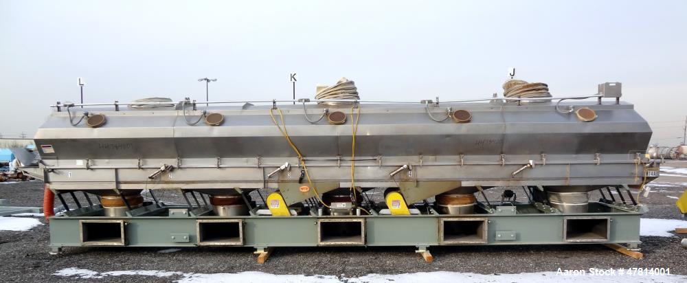 Used Witte Vibrating Fluid Bed Dryer System, 304 Stainless Steel