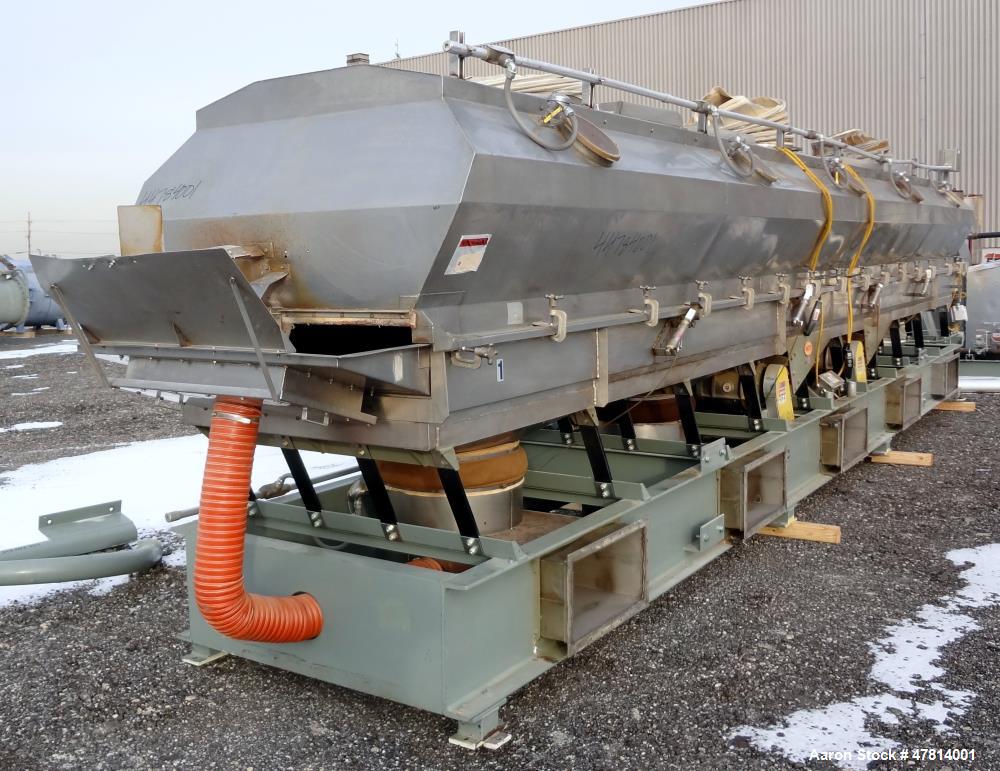Used Witte Vibrating Fluid Bed Dryer System, 304 Stainless Steel