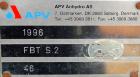 Used Stainless Steel APV continuous Fluid Bed Dryer, Model FBTS2