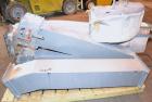 Used Carrier Vibrating Equipment Dryer/Cooler, Model FCAD-12100S, 304 Stainless Steel. 11’’ wide x 135’’ long trough, approximately 120’’ long section with a perforated “W” shaped deck. Top end feed,...