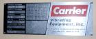 Used Carrier Fluid Bed Dryer/Cooler, model OAD/C-3-246D, stainless steel contact surfaces, 22