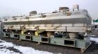 Used Witte Vibrating Fluid Bed Dryer System, 304 Stainless Steel.  (5) Zone, gas heated, rated 8,000,000 btu/hr. Approximately 48” wide x 30’ long wide wedge wire screen.  Driven by a 7.5 hp, 3/60/23...