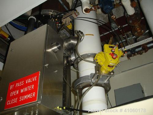 Used Glatt Fluid Bed Dryer/Coater, Model GPCG5. Stainless steel construction with spray granulation and drying inserts, 2 bar shock rating, 5.5 kw blower, 460 volt, steam heated with control panel, s...