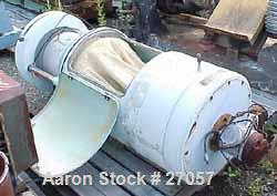 Used Aeromatic Lab Size Fluid Bed Batch Dryer, Model E-120-2. 16" diameter x 12" deep. Aluminum product bin. Plastic cylindrical housing 24" diameter x 12" deep. With 7 internal dust tubes 6" diamete...