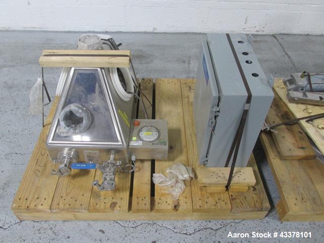 Used Aeromatic Fluid Bed Dryer, Model S-8/2. Stainless steel product contact surfaces, rated 2 bar internal shock rating, with bowl and control panel, serial# 879043.