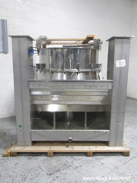 Used Aeromatic Fluid Bed Dryer, Model S-8/2. Stainless steel product contact surfaces, rated 2 bar internal shock rating, with bowl and control panel, serial# 879043.