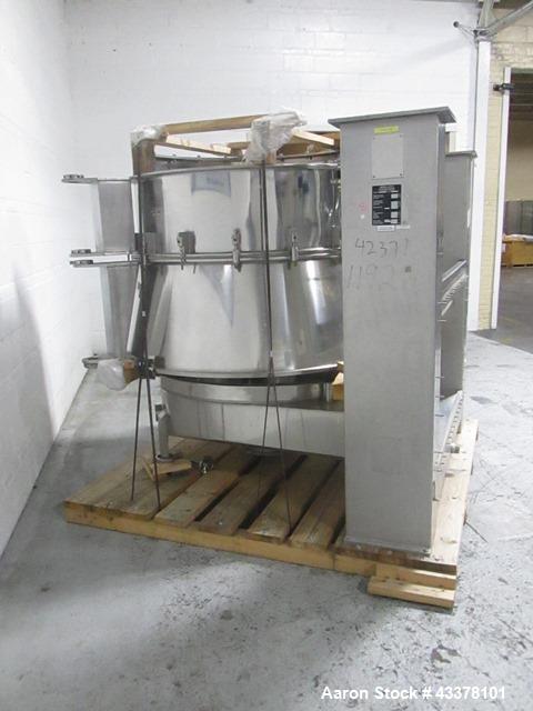 Used Aeromatic Fluid Bed Dryer, Model S-8/2. Stainless steel product contact surfaces, rated 2 bar internal shock rating, with bowl and control panel, serial# 879043.