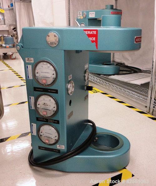 Used Aeromatic Fluid Bed Dryer, Model STREA 1. Product volume 0.2-2 kg, air flow 2 cubic meter per minute. Plastic shell, 2.3 kw/h heater, 1 kw blower.