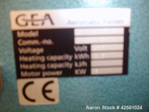 Used Aeromatic Fluid Bed Dryer, Model STREA 1. Plastic shell, 2.3 kW/h heater, 1 kW blower, serial #014772101.