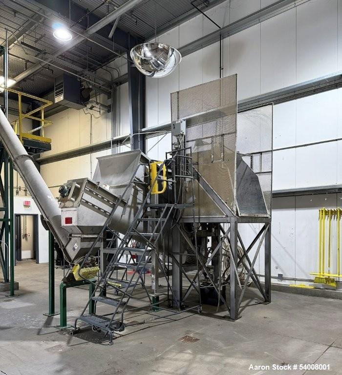 Used Carmen Model FBP-562 Vibratory Fluid Bed Dryer System – 45" x 17'6", Dual Zone, SS, w/ Crusher, Screener, Sifter & Heater