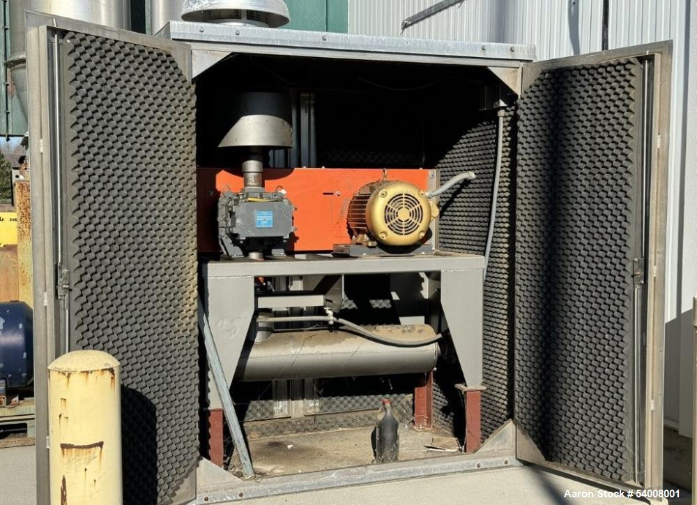 Used Carmen Model FBP-562 Vibratory Fluid Bed Dryer System – 45" x 17'6", Dual Zone, SS, w/ Crusher, Screener, Sifter & Heater