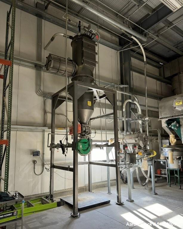 Used Carmen Model FBP-562 Vibratory Fluid Bed Dryer System – 45" x 17'6", Dual Zone, SS, w/ Crusher, Screener, Sifter & Heater