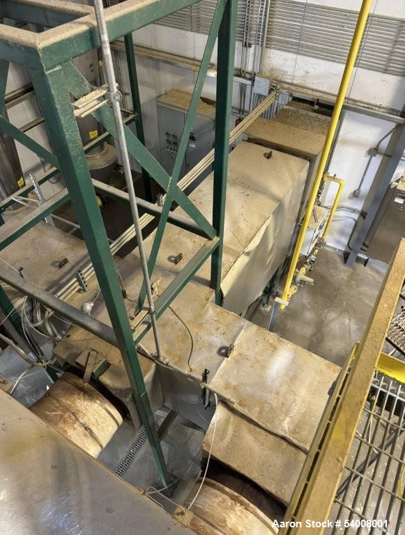 Used Carmen Model FBP-562 Vibratory Fluid Bed Dryer System – 45" x 17'6", Dual Zone, SS, w/ Crusher, Screener, Sifter & Heater