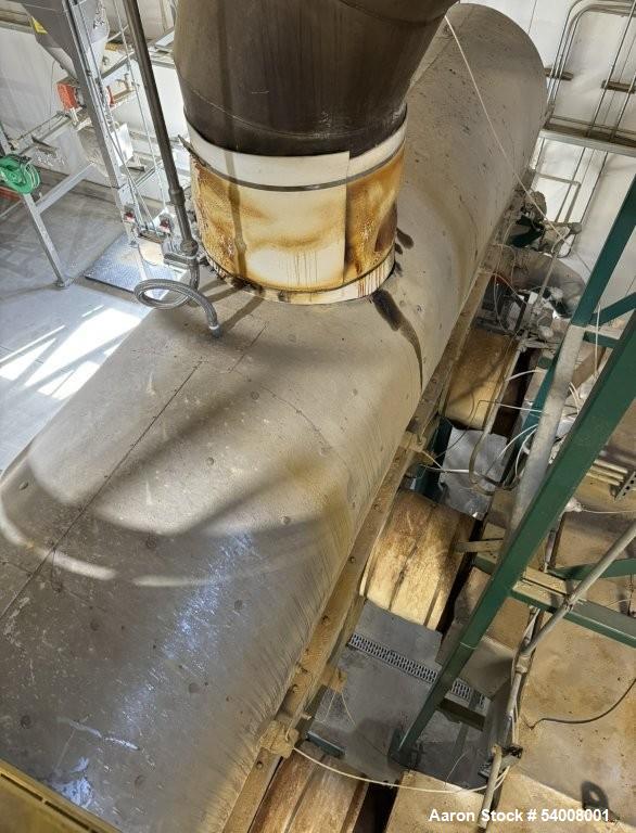 Used Carmen Model FBP-562 Vibratory Fluid Bed Dryer System – 45" x 17'6", Dual Zone, SS, w/ Crusher, Screener, Sifter & Heater