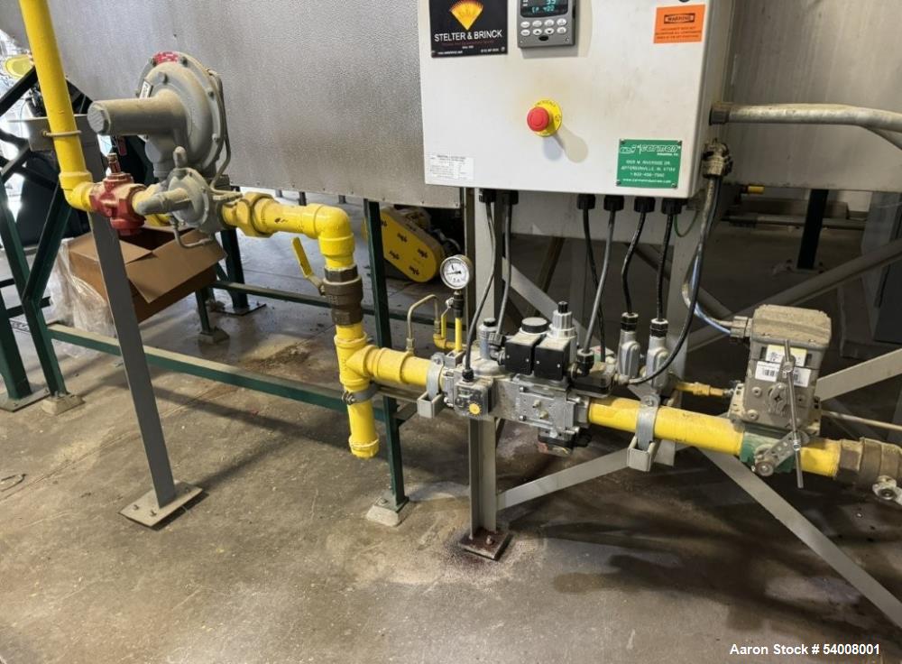 Used Carmen Model FBP-562 Vibratory Fluid Bed Dryer System – 45" x 17'6", Dual Zone, SS, w/ Crusher, Screener, Sifter & Heater