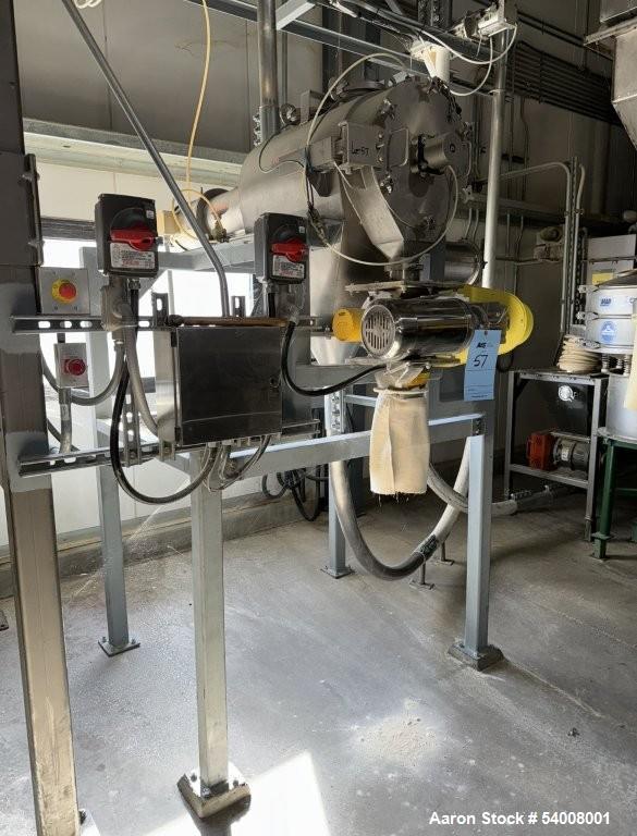 Used Carmen Model FBP-562 Vibratory Fluid Bed Dryer System – 45" x 17'6", Dual Zone, SS, w/ Crusher, Screener, Sifter & Heater