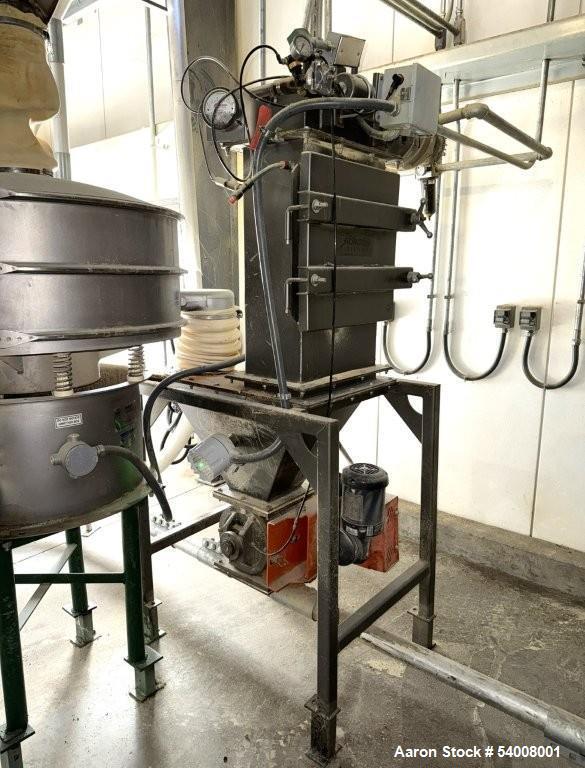 Used Carmen Model FBP-562 Vibratory Fluid Bed Dryer System – 45" x 17'6", Dual Zone, SS, w/ Crusher, Screener, Sifter & Heater