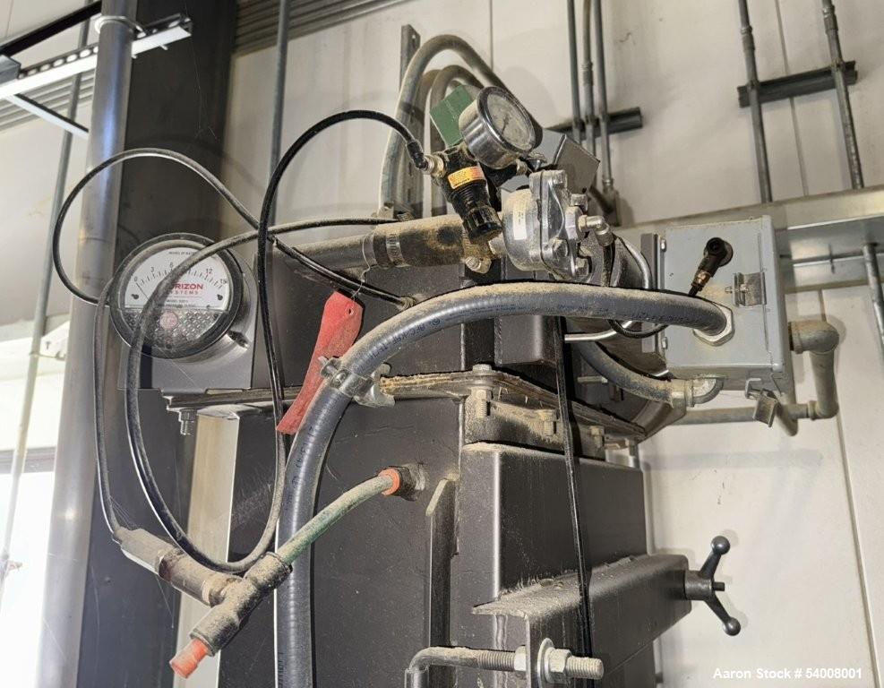 Used Carmen Model FBP-562 Vibratory Fluid Bed Dryer System – 45" x 17'6", Dual Zone, SS, w/ Crusher, Screener, Sifter & Heater