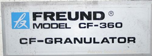 Used Stainless Steel Freund Centrifugal Fluidizing Coating Granulator, Model CF