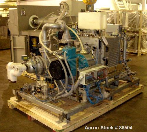 Used GEA Aeromatic Microwave Vacuum Dryer/Granulator, Model GP150SP, Stainless Steel. 150 Liter bowl, jacketed bowl, 15 kw DC main drive, 2-270 rpm 3-1/4 kw chopper, 1800-3600 rpm, mechanical seals, ...