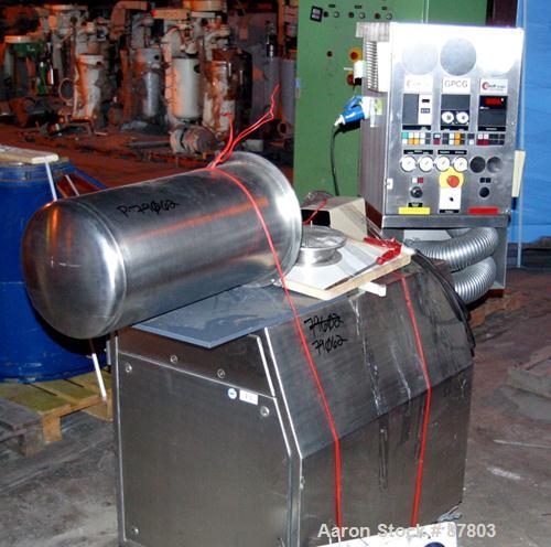 USED: Glatt lab size fluid bed drying system, type CPCG-1. Material of construction is polished stainless steel on product contact parts. Total capacity is 0.15 cubic feet (4.5 liter). Working capaci...