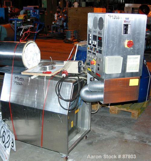 USED: Glatt lab size fluid bed drying system, type CPCG-1. Material of construction is polished stainless steel on product contact parts. Total capacity is 0.15 cubic feet (4.5 liter). Working capaci...