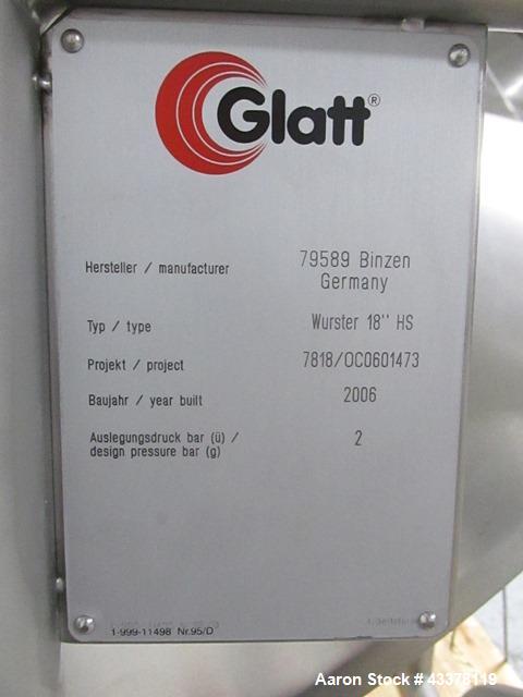 Used Glatt 18" HS Wurster Insert
