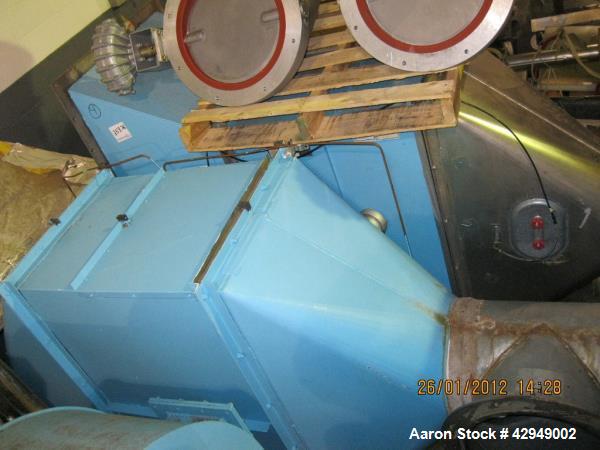 Used Glatt Fluid Bed Dryer, Model GPCG 60, Stainless Steel. Spray granulation chamber with 2 bowls, top vented, control panel. PRICE INCLUDES A 15% BUYERS PREMIUM. AS IS WHERE IS, LOADING & REMOVAL F...