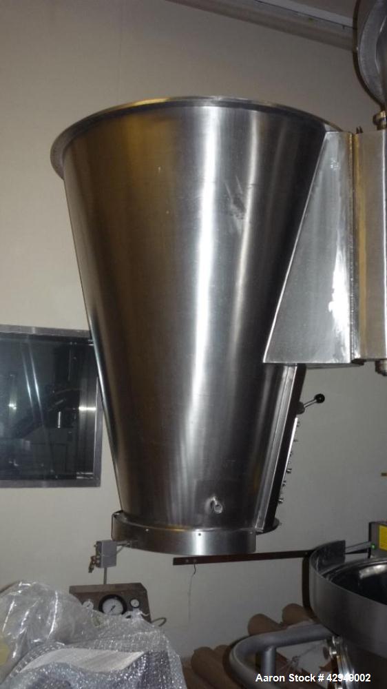 Used Glatt Fluid Bed Dryer, Model GPCG 60, Stainless Steel. Spray granulation chamber with 2 bowls, top vented, control panel. PRICE INCLUDES A 15% BUYERS PREMIUM. AS IS WHERE IS, LOADING & REMOVAL F...
