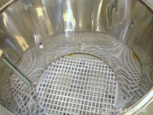 Used Glatt Fluid Bed Dryer, Model GPCG120, Stainless Steel. 2 Bar internal shock rating, spray granulation insert with (3) bowls and (2) bowl carts with top spray gun, Wurster insert with expansion c...